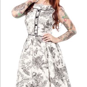 Skeleton Pattern Dress - French Toile